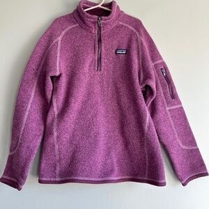 Patagonia Better Sweater 1/4 Zip Fleece girls large 12 pullover top shirt jacket